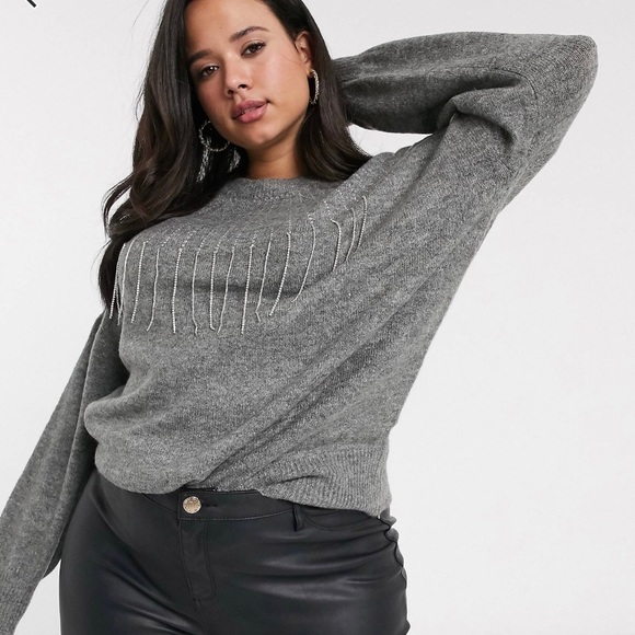 ASOS Curve Sweaters - ASOS sweater with rhinestones
